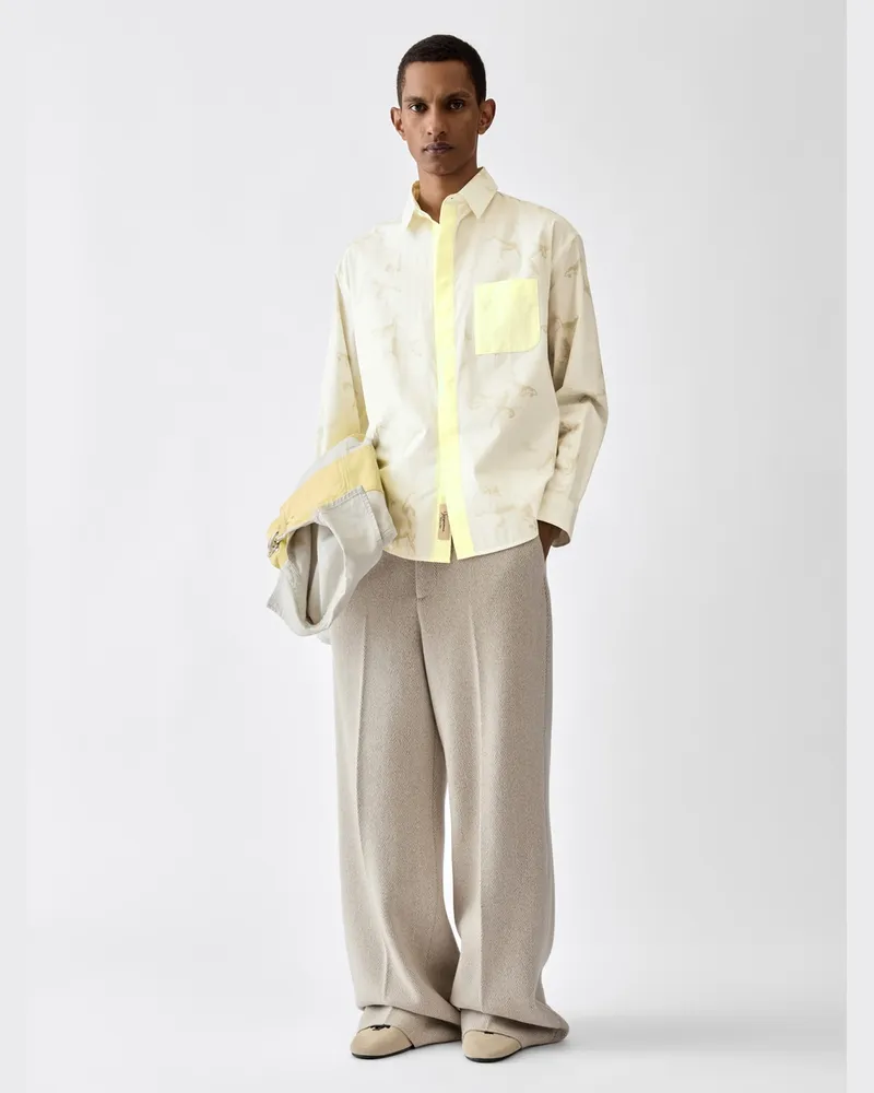 Jacquemus Das Féfé Hemd - Print Allover Poodle Weiß Print