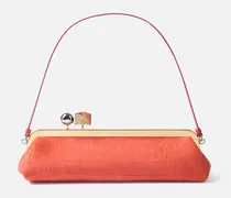 The Salon Clutch - Red Orange