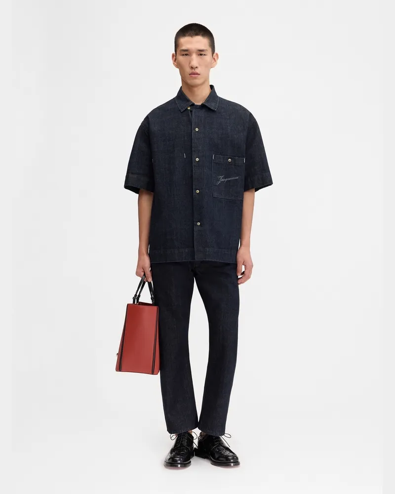 Jacquemus The Aloe De-nîmes Denim Shirt - Dark Navy Dark