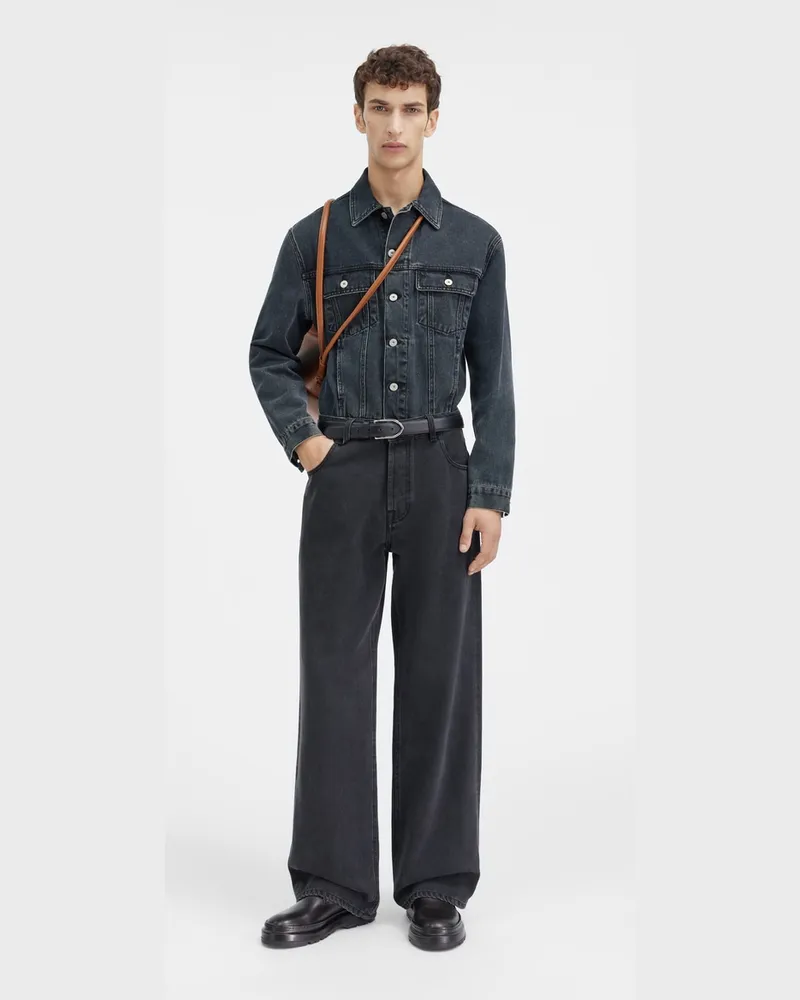 Jacquemus The Wide De-nîmes Denim Pants - Black Black