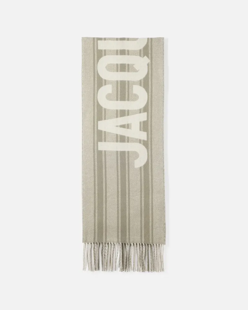 Jacquemus The Jacquemus Scarf - Jacquard Green/Beige Jacquard