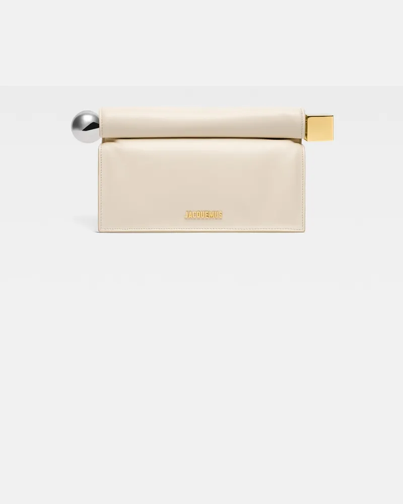 Jacquemus The Rond Carré Clutch Light Ivory