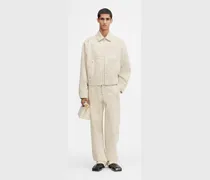 The Canevas De-nîmes Denim Jacket - Croco Beige