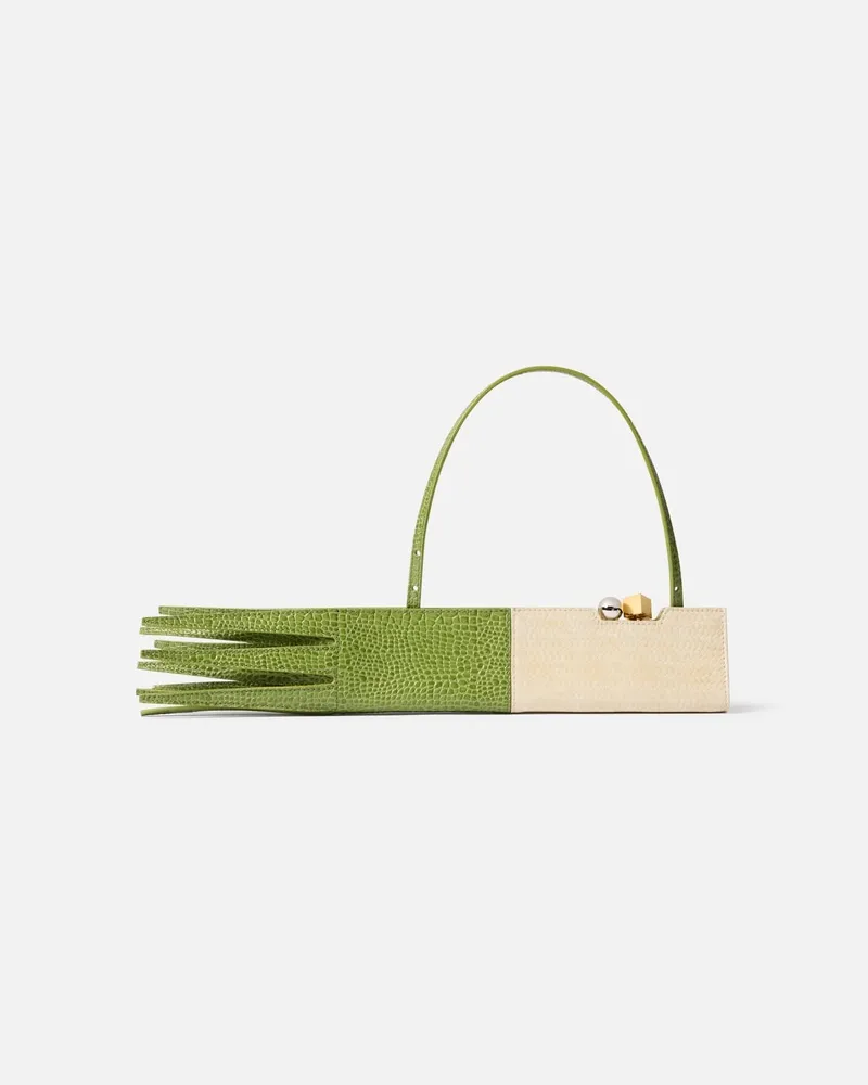 Jacquemus Die Poireau Clutch - Grün / Dust Weiß Grün