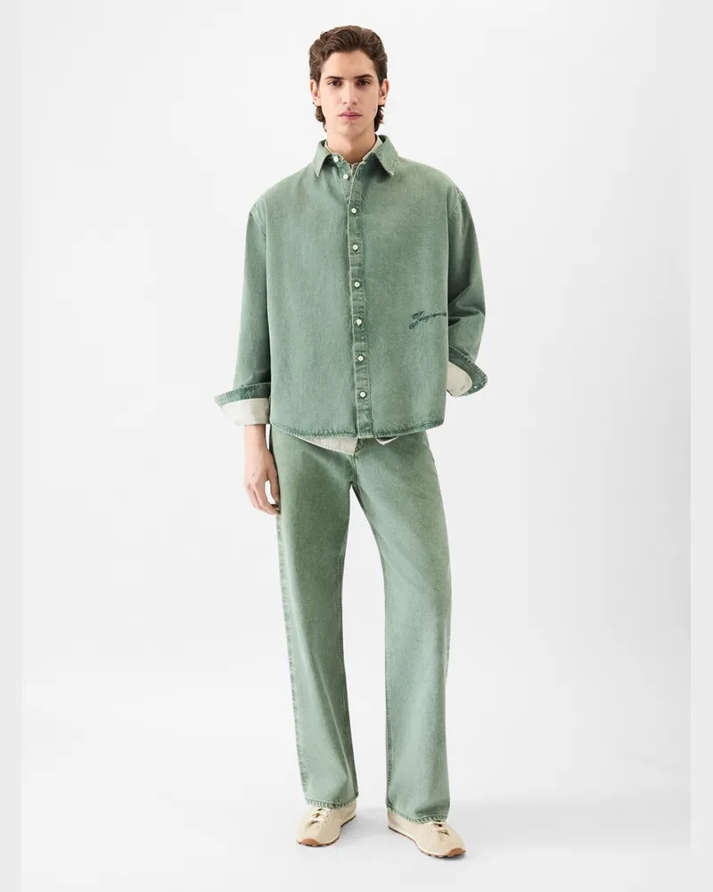 Jacquemus The Simon De-nîmes Denim Shirt - Green Green