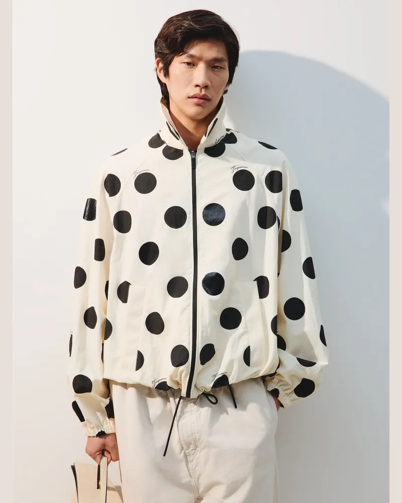 Jacquemus Der Windbreaker - Print Schwarz Polka Dot Print