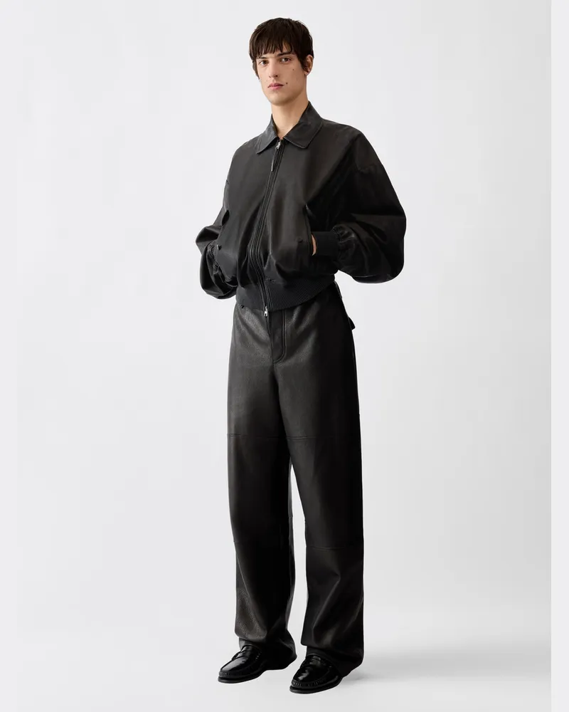 Jacquemus Die Tintore Lederhose - Schwarz Schwarz
