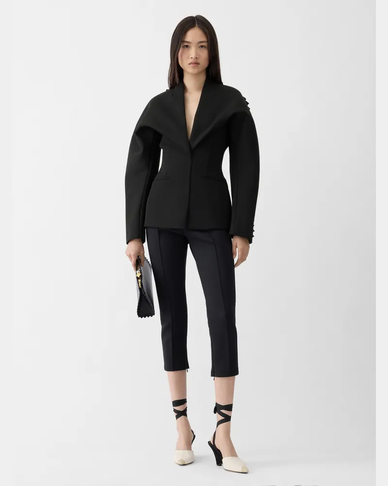 Jacquemus Die Châle Jacke - Schwarz Triangles Crest Schwarz