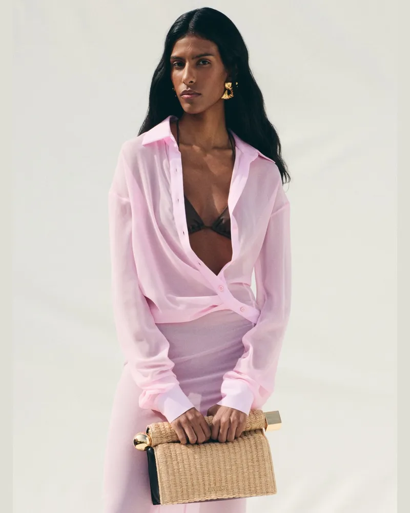 Jacquemus Das Paréo Kleid - Rosa Hellrosa