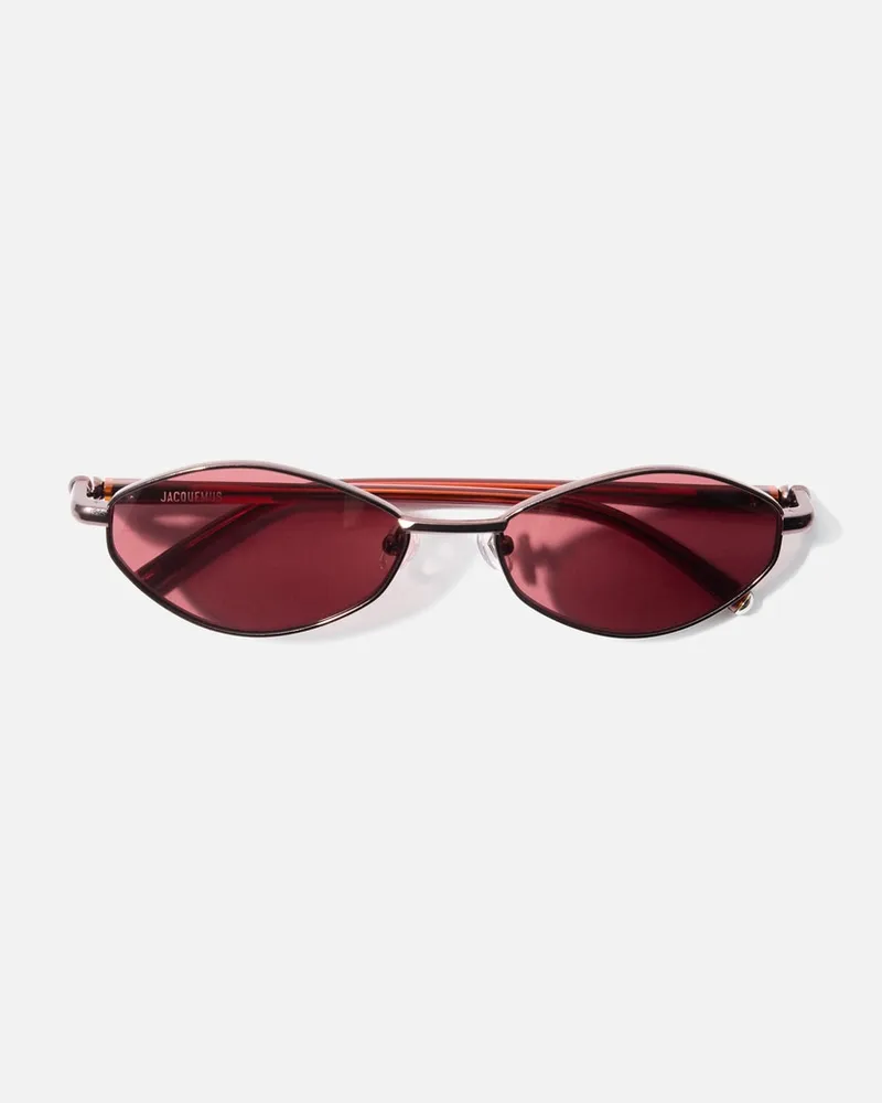 Jacquemus The Sirocco Sunglasses - Dark Red Dark