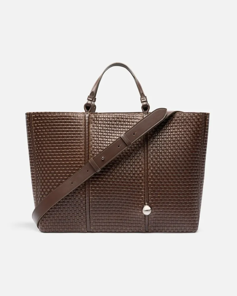 Jacquemus The Marino Horizontal Shopper Bag - Dark Brown Dark
