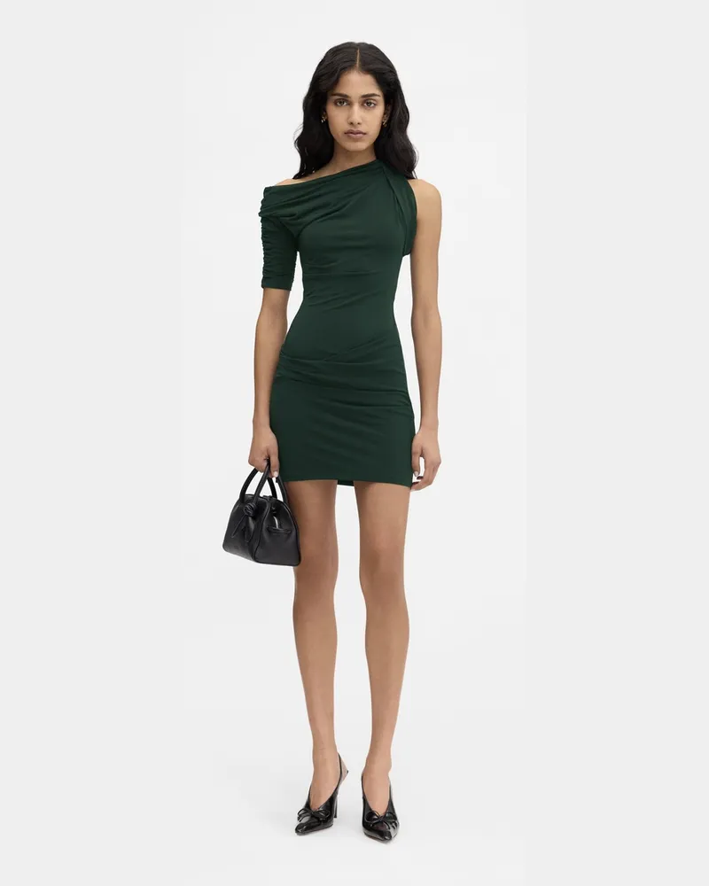 Jacquemus The Drapeado Mini Dress - Dark Green Dark