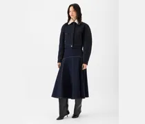 The Ovalo De-nîmes Denim Bomber Jacket - Dark Navy