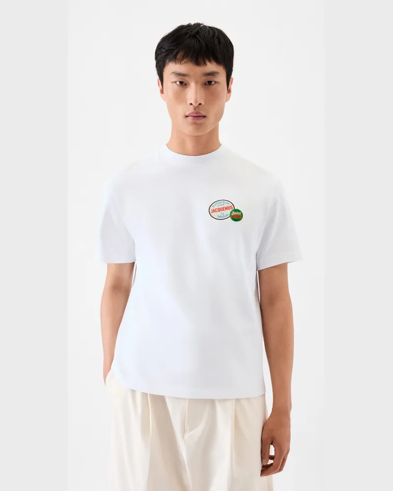 Jacquemus Le T-shirt Saint Tropez - St Tropez Melon Weiß St