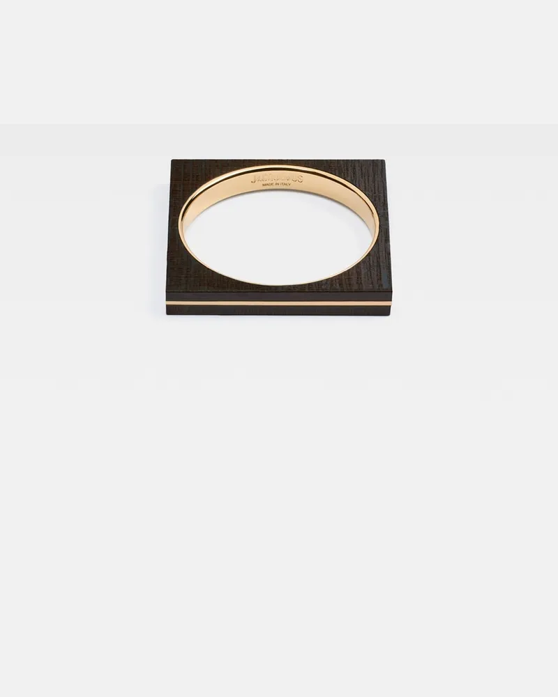 Jacquemus The Carré Bracelet - Gold / Brown Gold