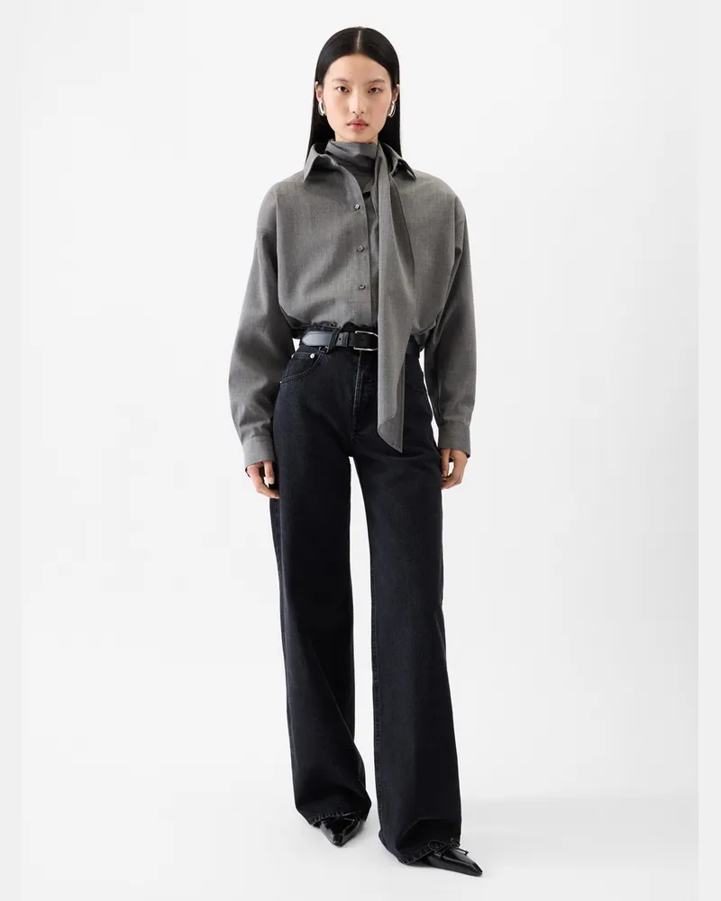 Jacquemus The Wide De-nîmes Denim Pants - Black Black