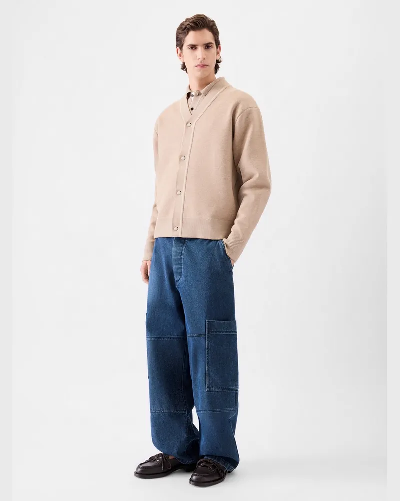 Jacquemus The Carré De-nîmes Denim Cargo Pants - Navy Navy