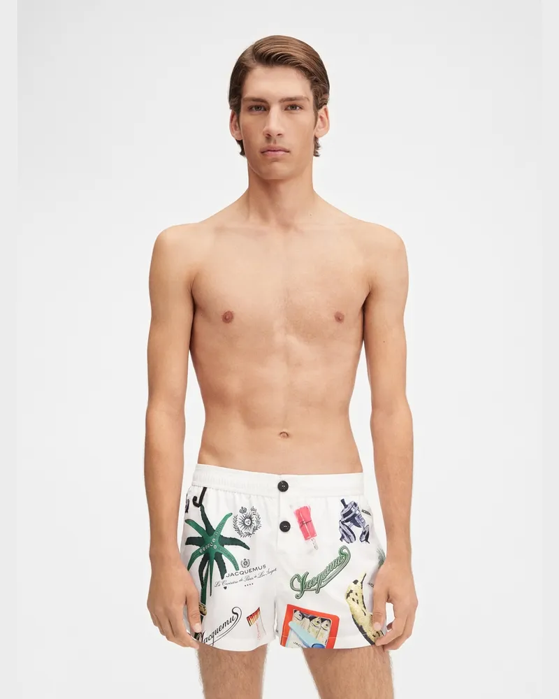 Jacquemus The Puntini Swimsuit - Off-white & Printed Patch Off-white