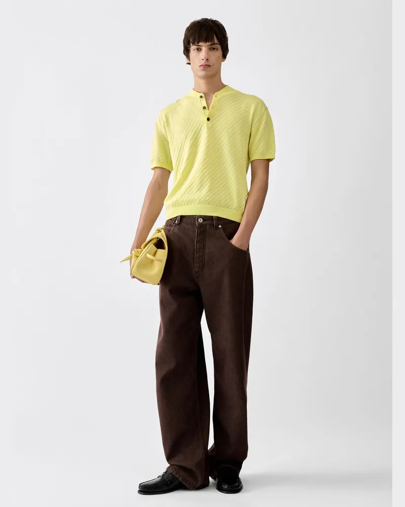 Jacquemus The Havana Knit Polo - Light Yellow Light