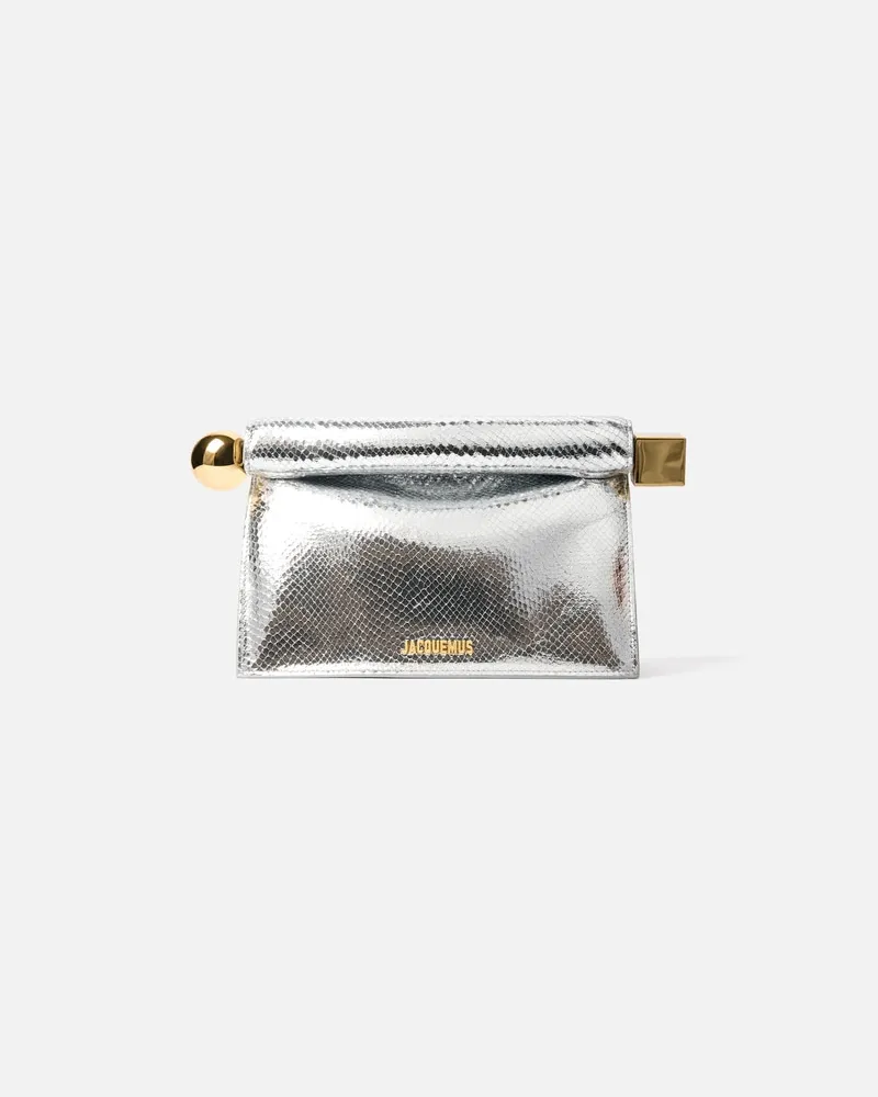 Jacquemus The Rond Carré Clutch - Silver Silver