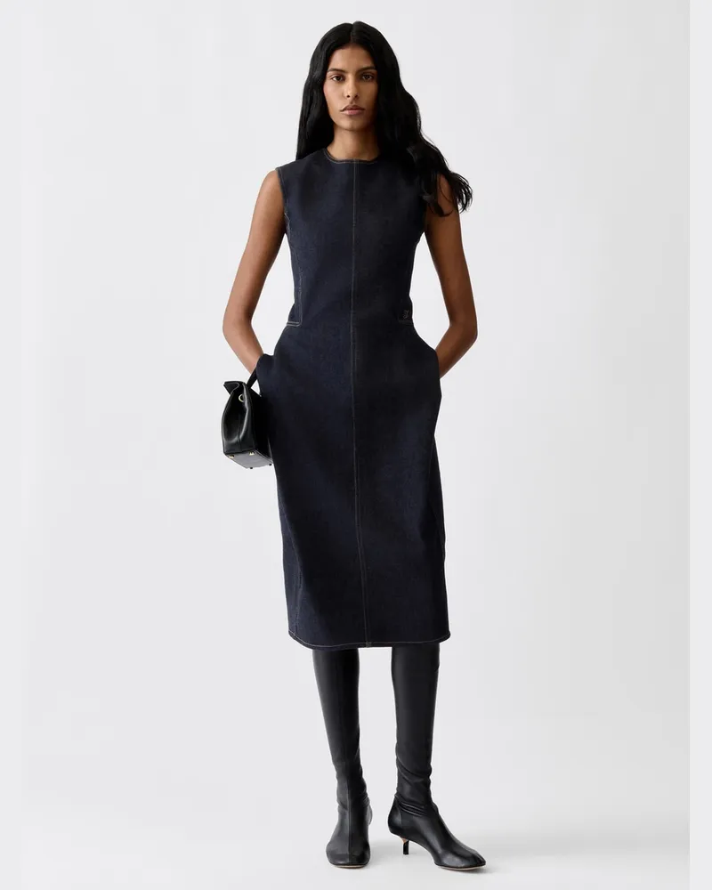 Jacquemus Das De-Nîmes Cubisto Kleid - Blau Dunkelmarineblau