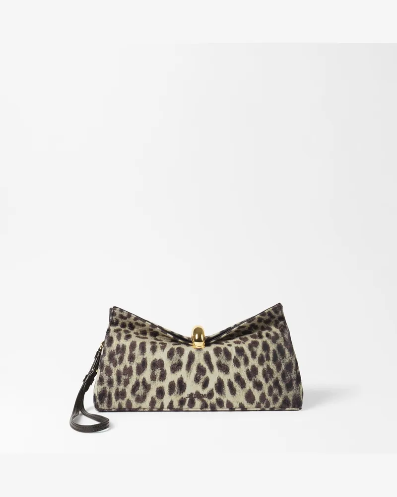 Jacquemus Die Valérie Clutch - Leopard Beige / Schwarz Leopard