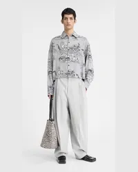 Jacquemus The Corto Shirt - Jacquard Capri Cars Grey Jacquard