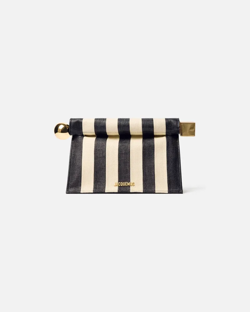 Jacquemus The Rond Carré Clutch - Ivory/Black Ivory