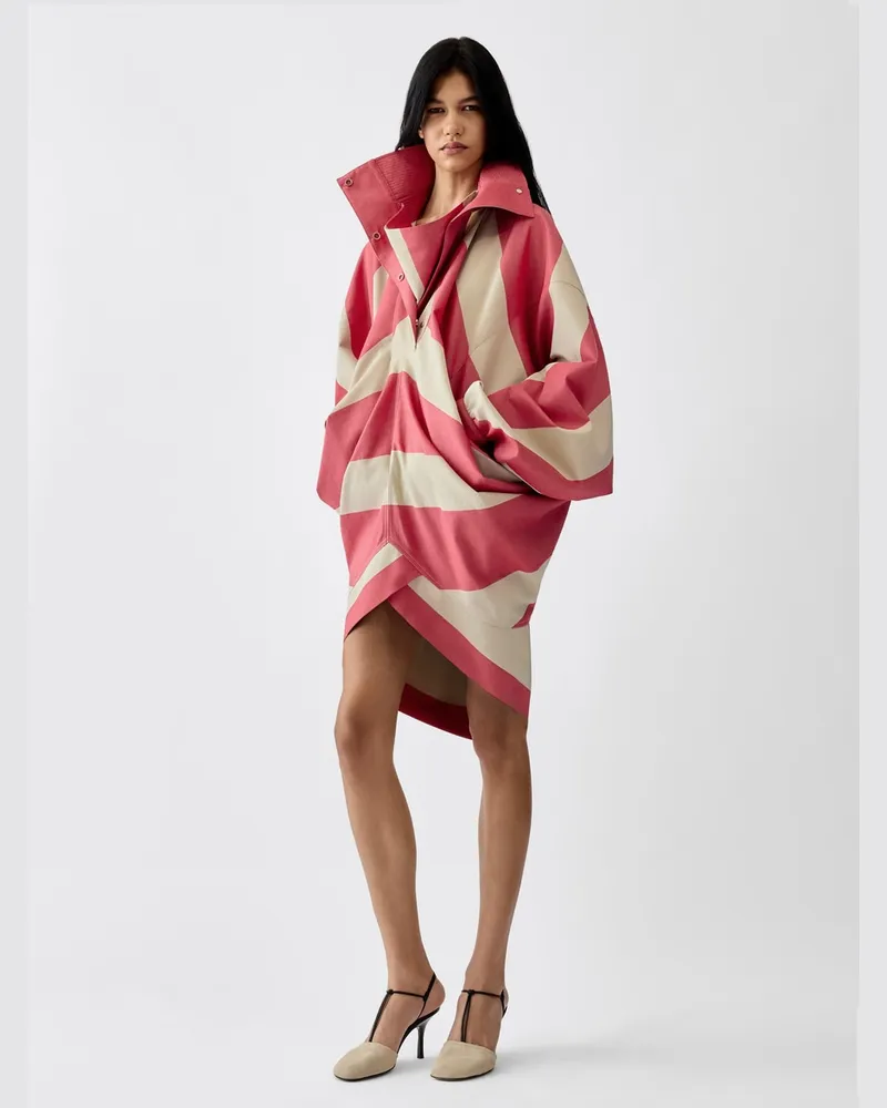 Jacquemus Der Losange Anorak - Maxi Stripe Rot / Beige Maxi