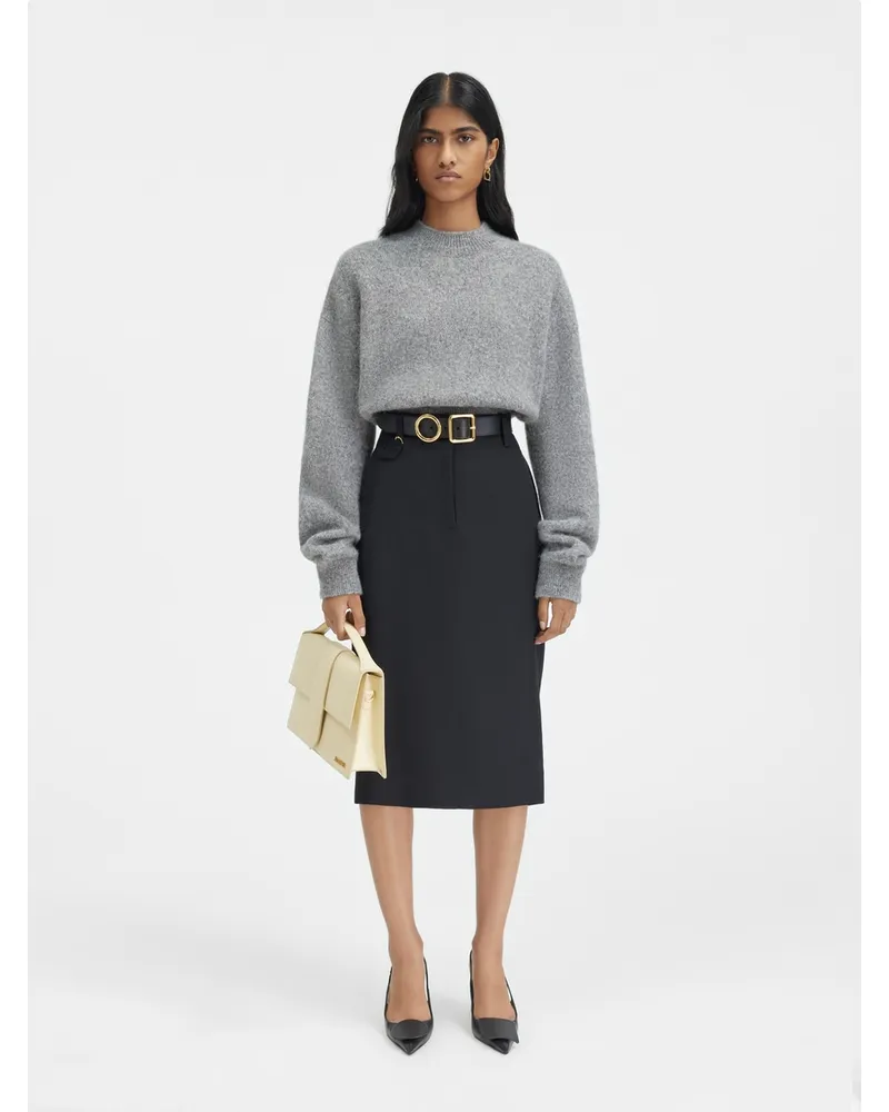 Jacquemus The Bari Midi Skirt - Black Black