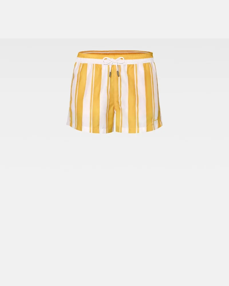 Jacquemus The Puntini Swimsuit - Print Rayure Yellow Ecru Print