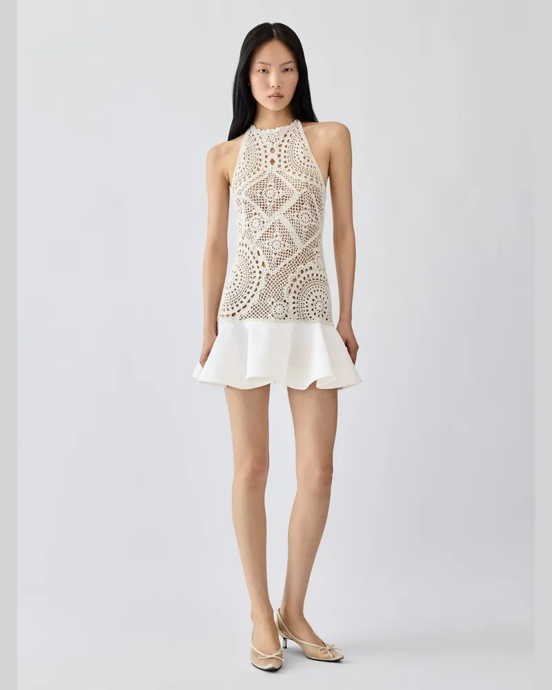 Jacquemus La Robe Napperon Courte - Weiß Cremeweiß
