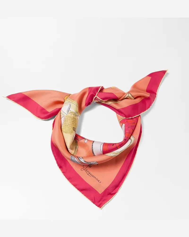 Jacquemus Le Grand Foulard Cocktail - Print Cocktail Orange Print