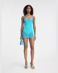 Jacquemus The Roupao Knit Dress - Turquoise Turquoise