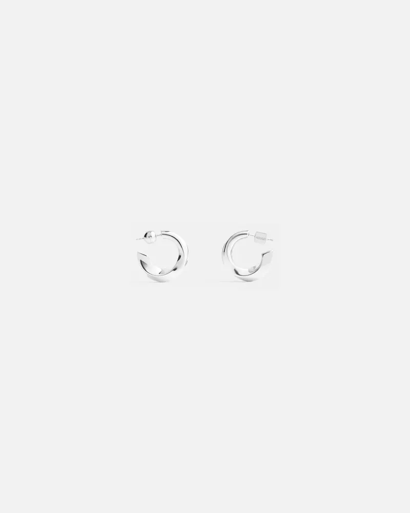 Jacquemus The Tourni Hoops Earrings - Silver Silver