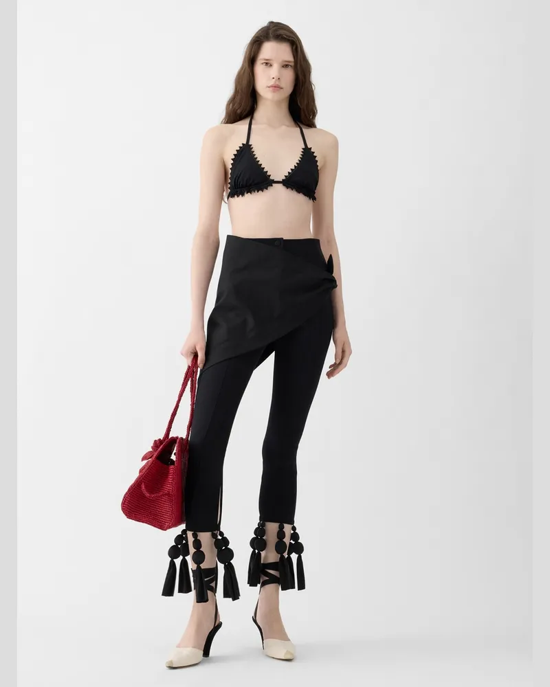 Jacquemus Das Picot Bikinioberteil - Schwarz Schwarz