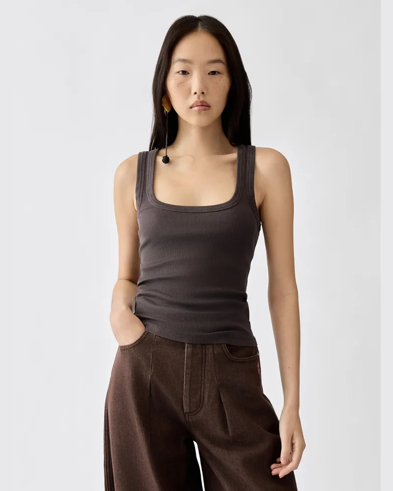 Jacquemus Das Gros Grain Tanktop - Braun Braun