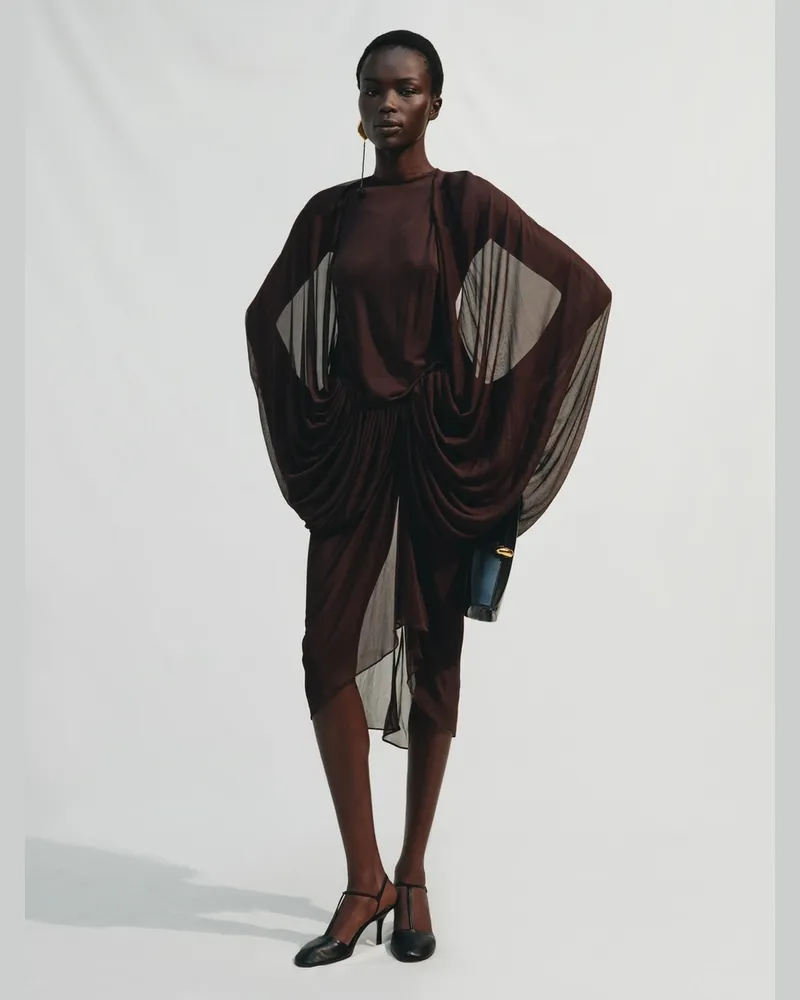 Jacquemus Das Serata Kleid - Dark Braun Dark