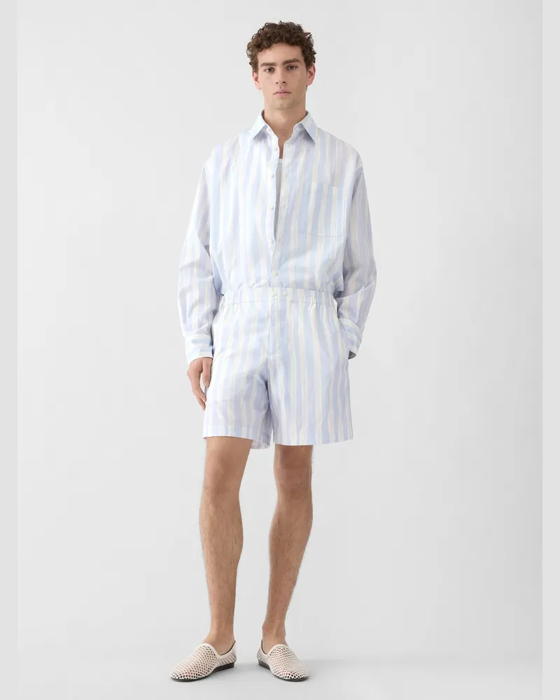 Jacquemus Le Short Caleçon - Blau Beige Gouache Print Blau