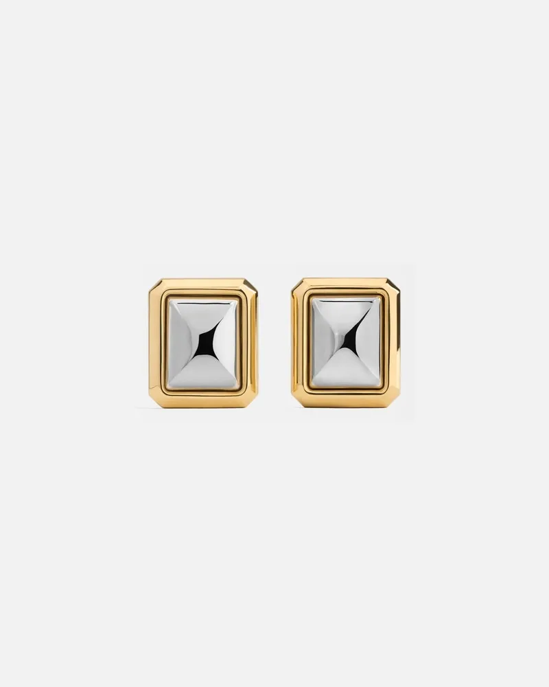 Jacquemus The Carré Drop Earrings - Silver/Gold Silver