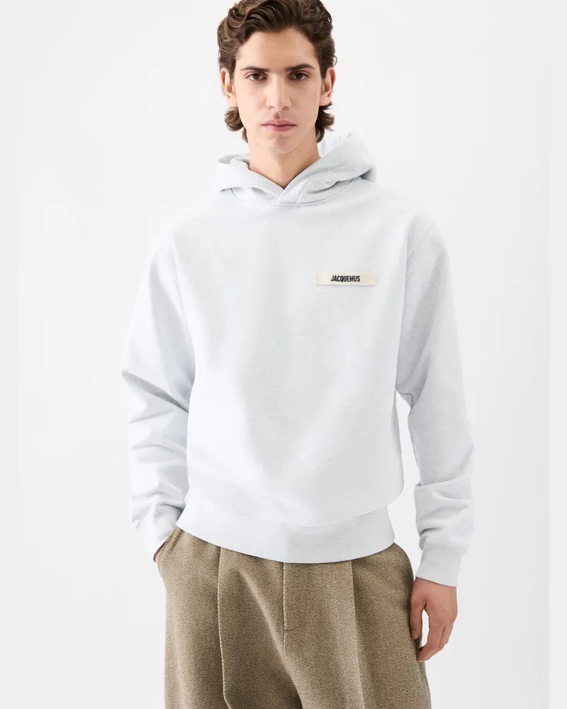 Jacquemus The Gros Grain Hoodie - Grey Grey