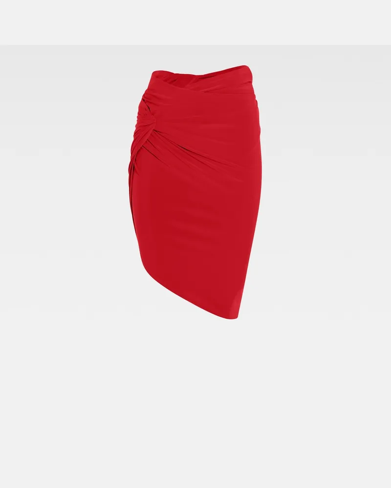 Jacquemus The Drapeado Mini Skirt - Dark Red Dark