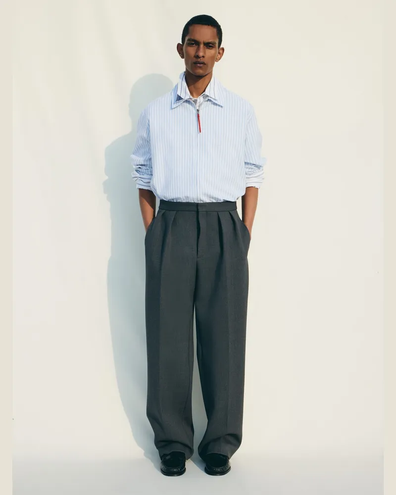 Jacquemus Das Flash Hemd - Stripe Blau / Weiß Stripe