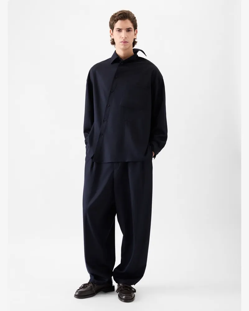 Jacquemus The Cuadro Long-sleeve Shirt - Navy Navy