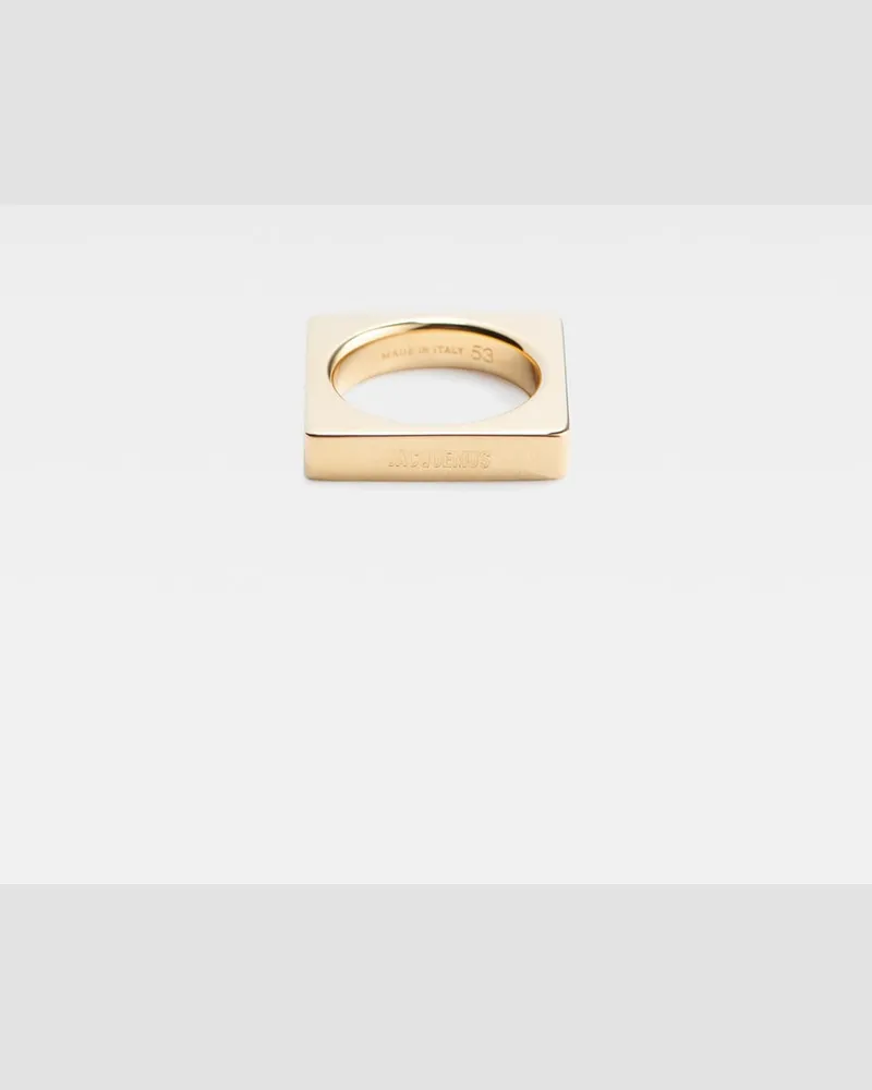 Jacquemus The Square Ring - Light Gold Light