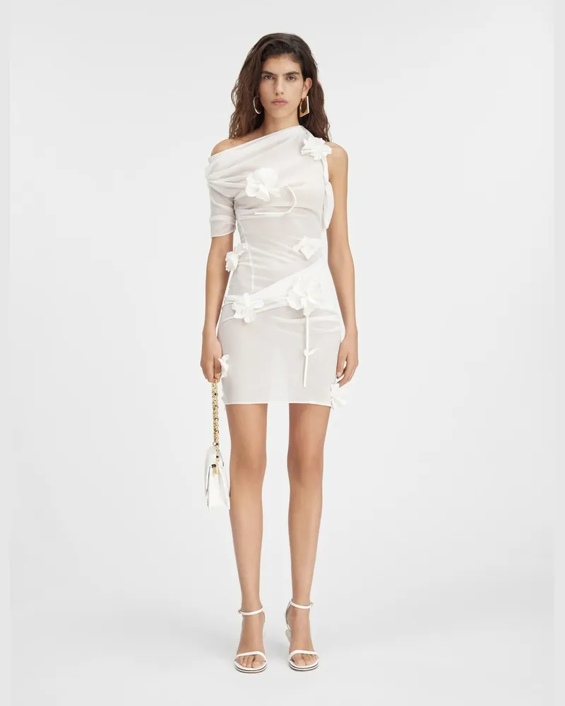 Jacquemus The Bocciolo Mini Dress - White White