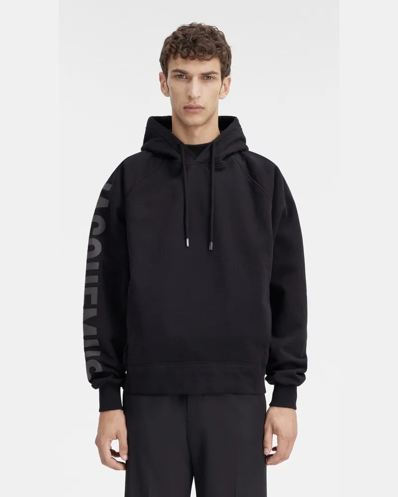 Jacquemus The Typo Hoodie - Black Black