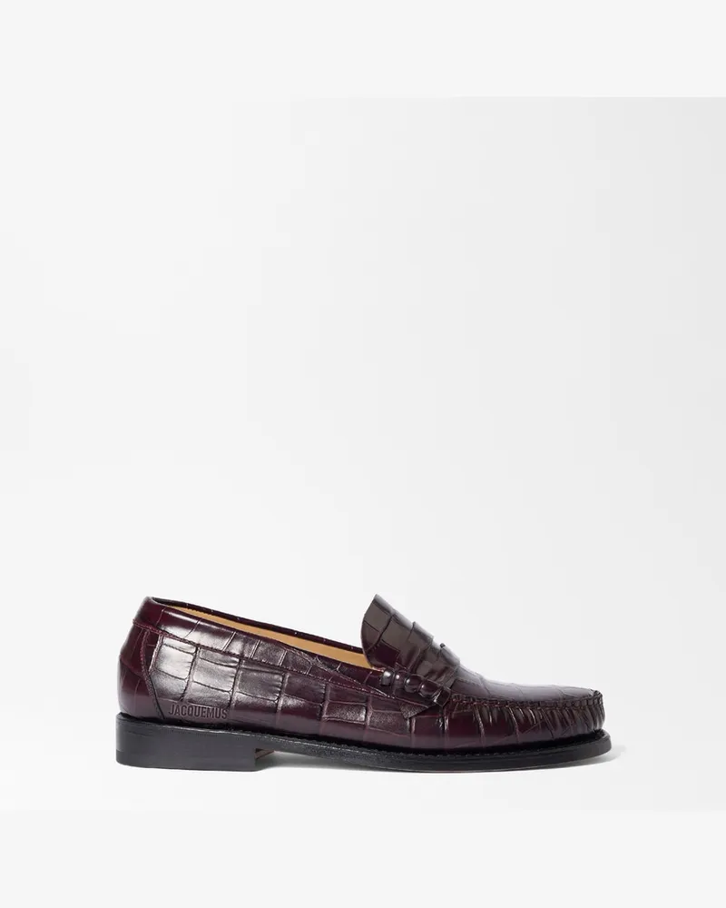 Jacquemus Die Palmier Loafer - Dark Burgunderrot Dark