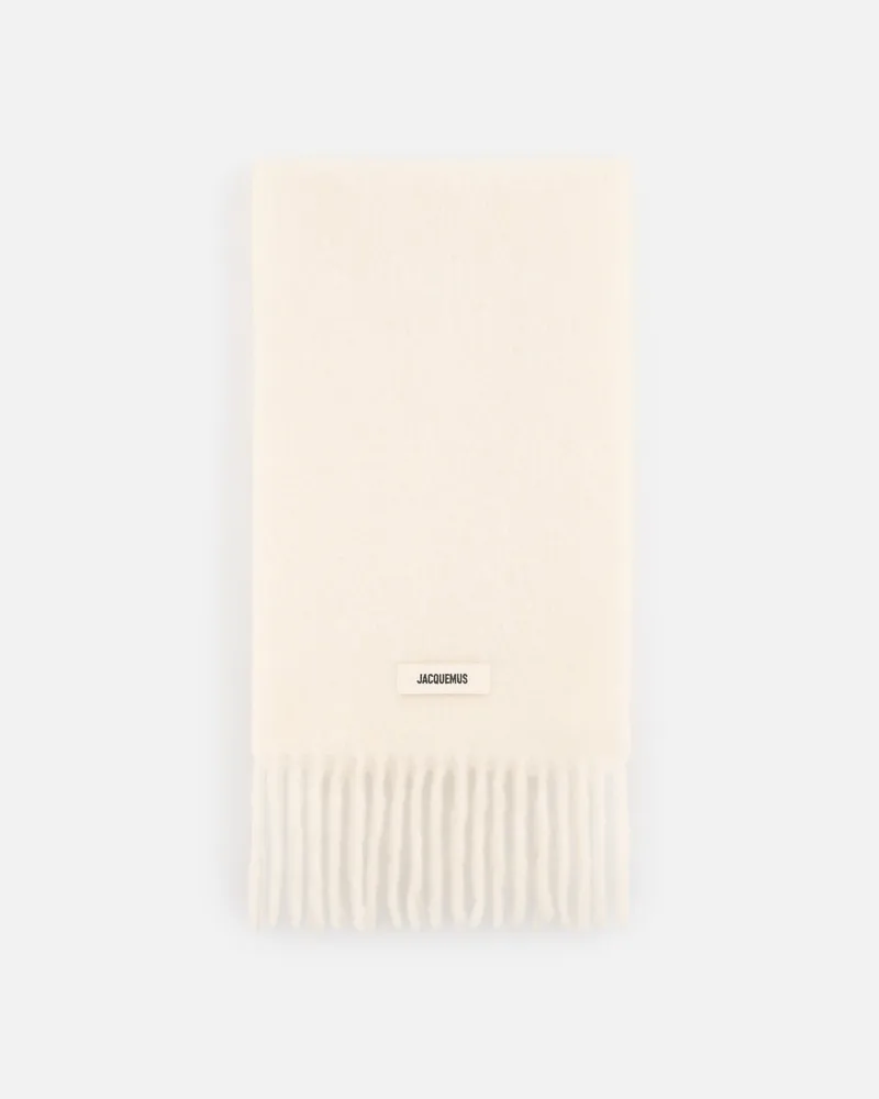 Jacquemus Der Carro Schal - Weiß Cremeweiß