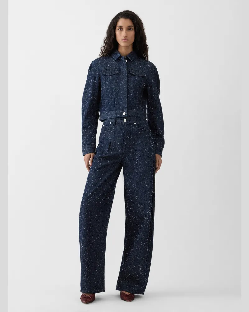 Jacquemus Die Ovalo De-Nîmes Jeansjacke - Marineblau Marineblau